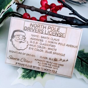 Santas Lost Driving License File - Laser Cut Files digitale svg, dxf-bestanden voor ambachten, lasersnijden en graveren voor Glowforge + Anderen