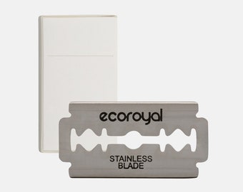 EcoRoyal razor blades for razor planers| Blades for razors | 100 Pack | Stainless | Replacement blades for razor planks ladies and gentlemen