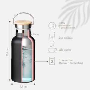 Ecoroyal drinkfles RVS 750ml - thermosfles voor kinderen & volwassenen - bidon is lekvrij - thermosfles