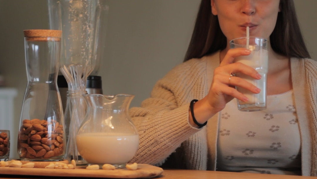 Produktbild von Nylon-Siebbeutel 2 Pcs Nussmilchbeutel Waschbar Kordelzug Siebbeutel