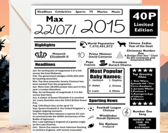 Personalised 10 Years Card - 10th Birthday Keepsake Card - For Him/Her,Daughter, Son,Granddaughter, Grandson,Niece, Nephew, The Road To 10
