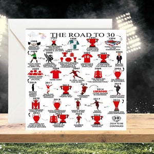 Personalised 30 Years Card - 30th Birthday Road To 30, For Him/Her, Daughter, Son, Brother, Sister, Wife, Husband, 30th birthday, liverpool