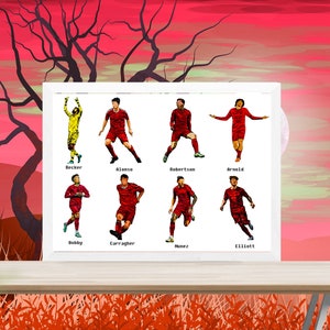 Liverpool Players Poster, 30 different Liverpool items digital download, Wall Art, Print, Liverpool, Red Army | Liverpool Gift | handmade