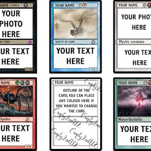 Naipes inspirados personalizados DESCARGA DIGITAL, Cartas MTG en blanco / Archivos PNG / Novio, Esposo, Regalo para él, Regalo para hijo