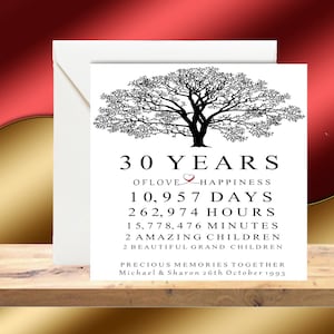 Personalised 30th Wedding Anniversary Gift 30th Anniversary - Etsy UK