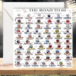 Personalised 60 Birthday, Road To 60, Keepsake Gifts, For Him/Her, Daughter, Son, Brother, Husband, 60th Birthday Card, Formula One Card imagem 5