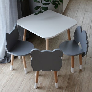 High quality Kids table and chair set/Kids Playing furniture/Toddler table and chair/Kids playing set/Montessori table and chair/Kids chair zdjęcie 1