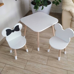 Handmade Kids Table and Chair Set: Personalized Wooden Furniture