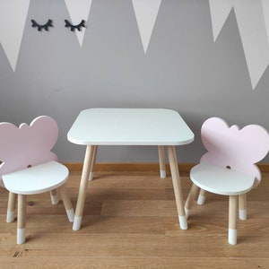 Ensemble table et chaise Butterfly exclusif/Ensemble de table pour tout-petit/Table Montessori/Cadeau idéal pour un anniversaire d'enfant ou un cadeau de Noël image 2