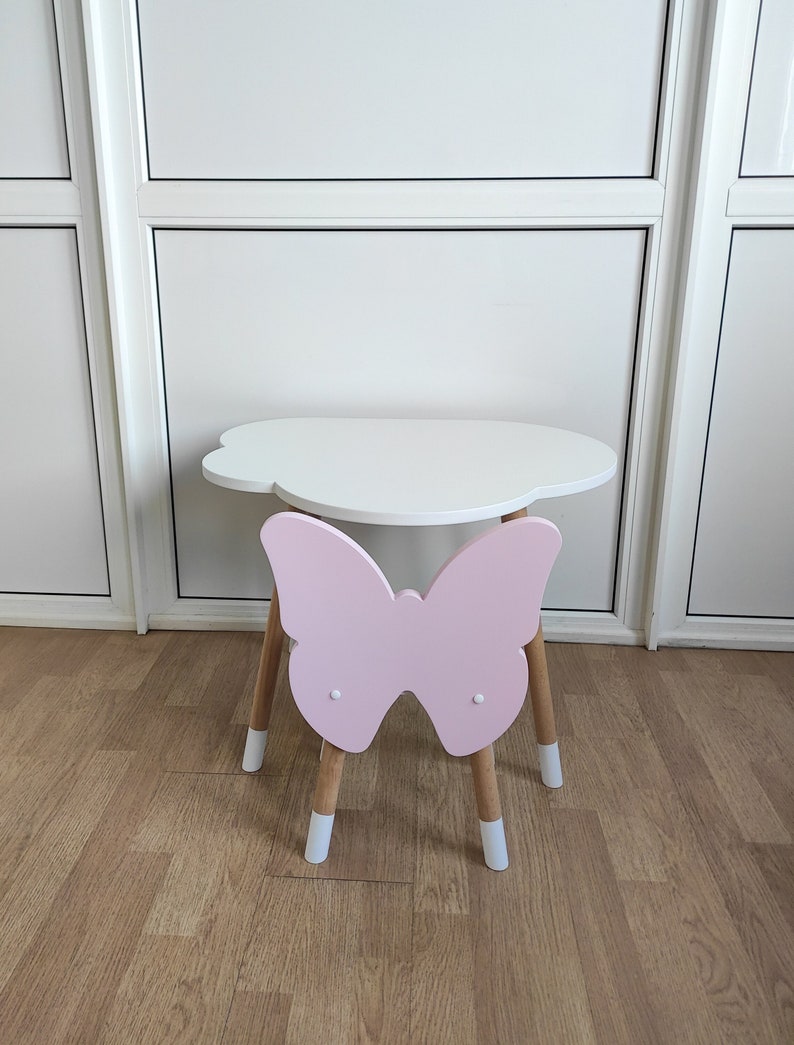 Ensemble table et chaise Butterfly unique/Ensemble de table pour tout-petit/Table Montessori/Cadeau parfait pour un anniversaire d'enfant ou comme cadeau de Noël/Cadeau utile image 3