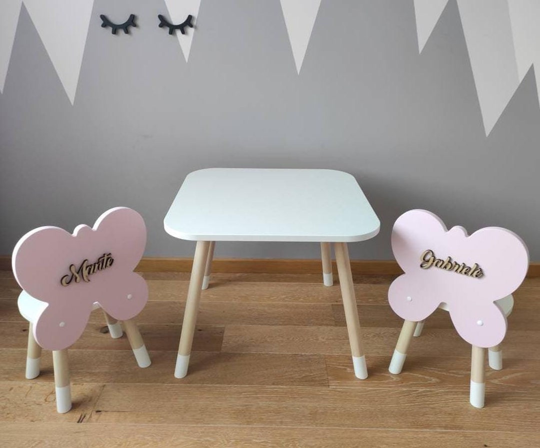 Pink Exclusive Butterfly Chair and Table Set/toddler Table Set ...