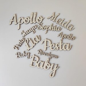 Personalisierter 3D Holzaufkleber: Birkenholz Wanddeko