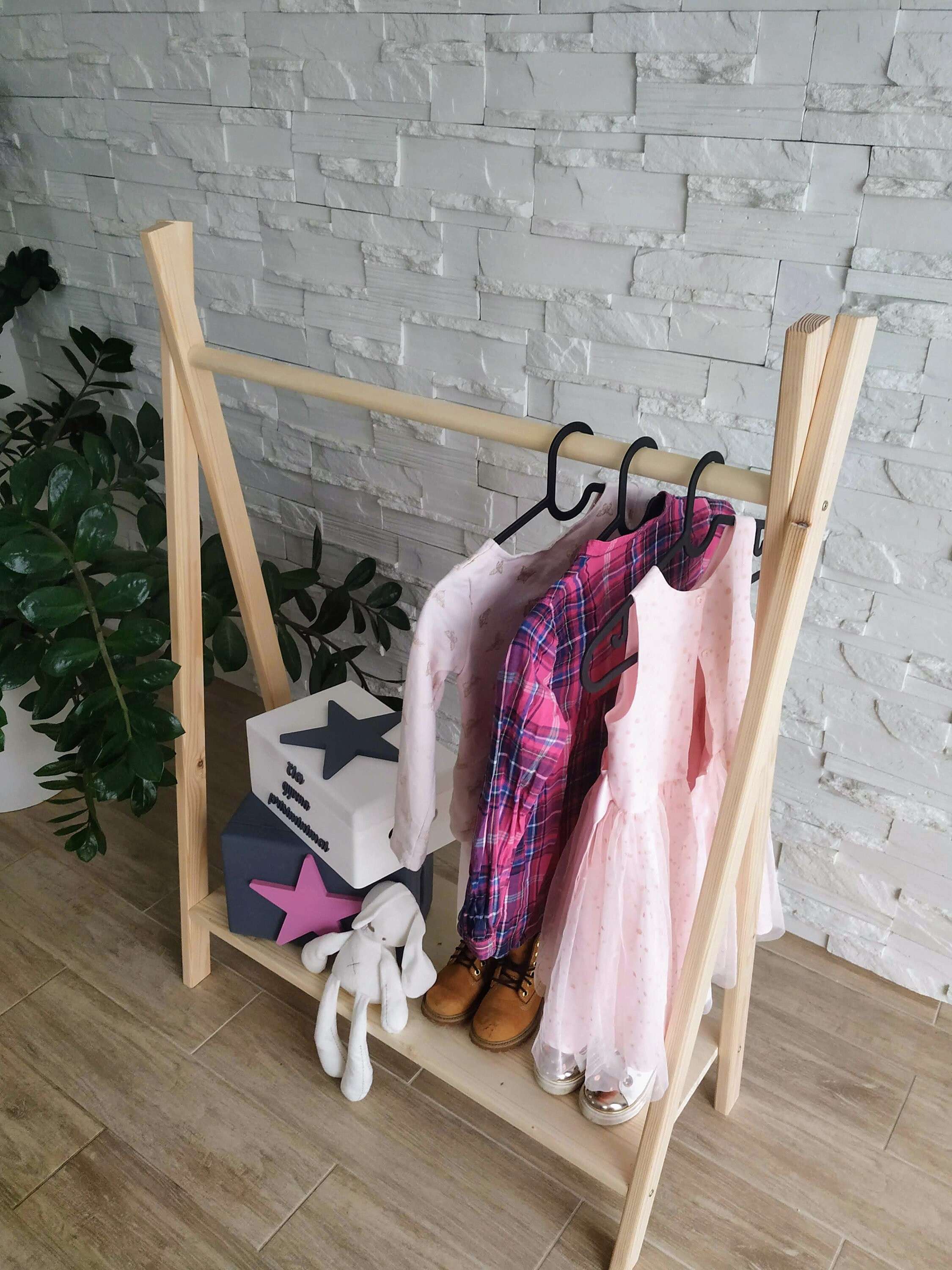 Holz Kleiderständer Kinderkleidung Aufbewahrung Kinder Schrank | Etsy