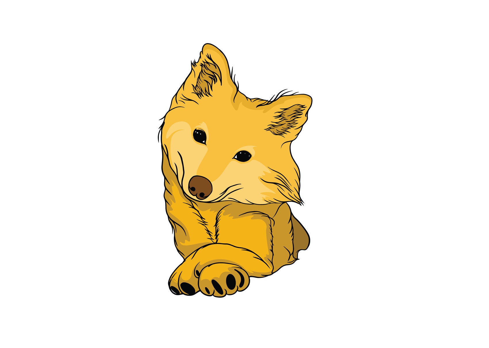 Dog art digital clipart SVG and PNG 2 | Etsy