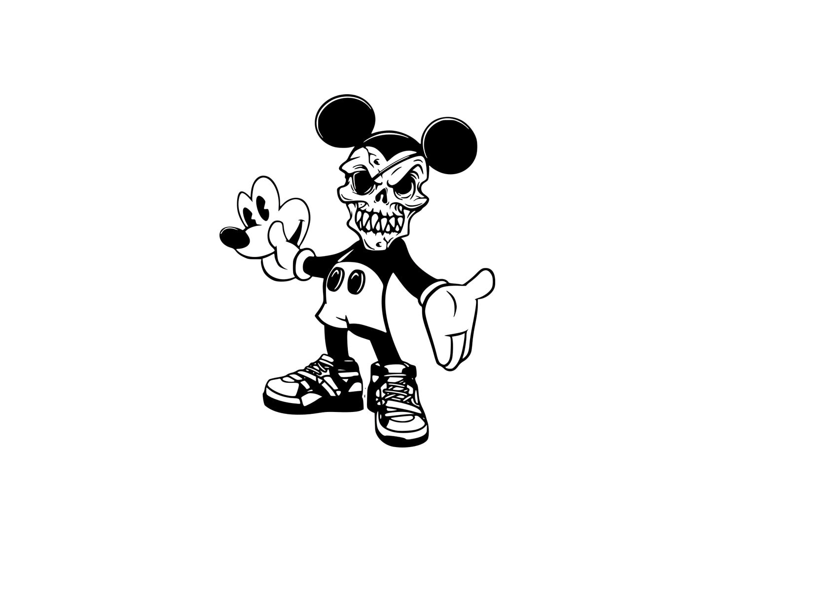 Badass Mickey clipart SVG and PNG | Etsy