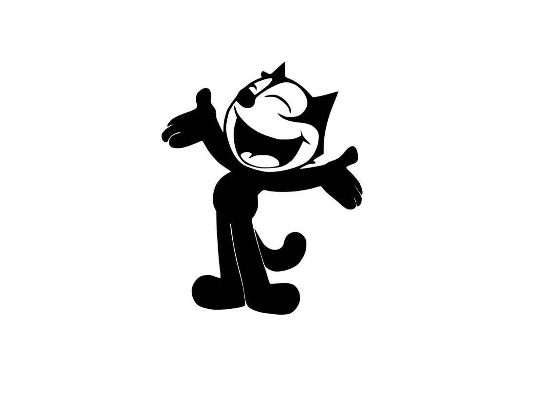 Felix the cat digital clipart SVG and PNG | Etsy