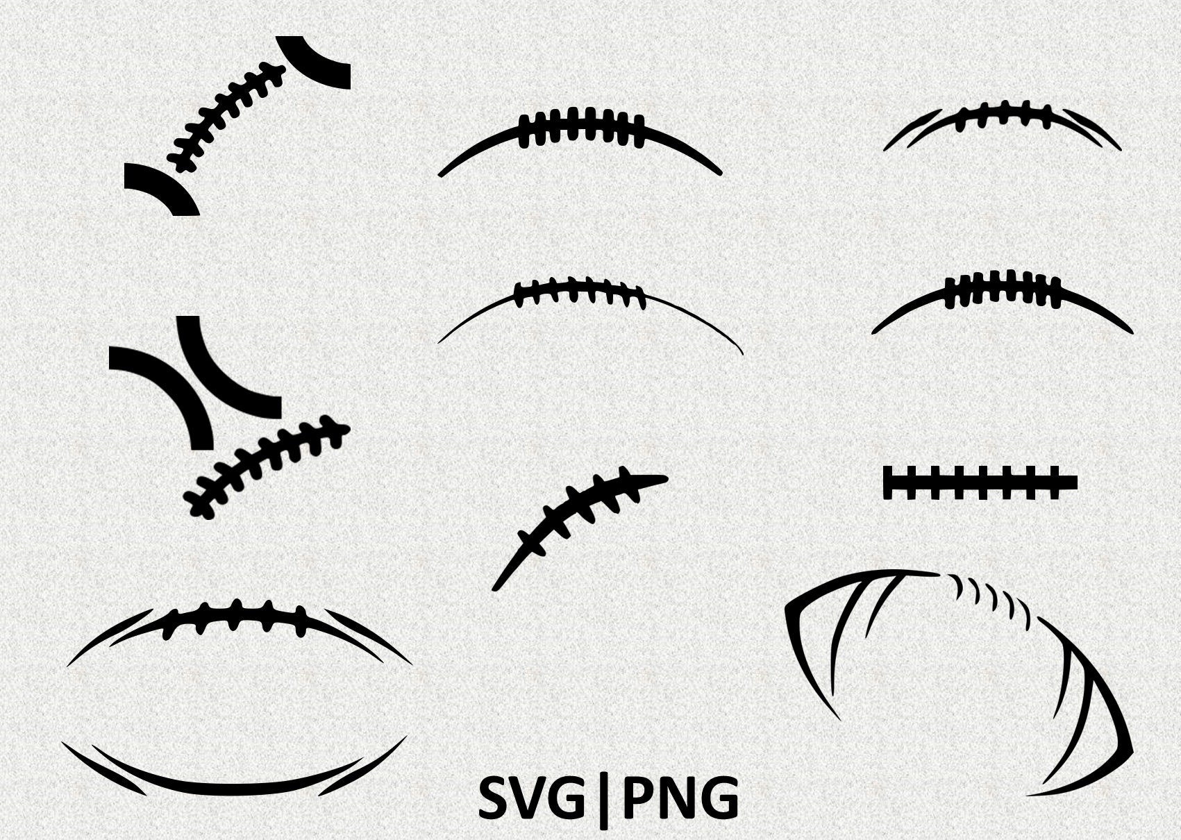 Football Laces Clip Art SVG