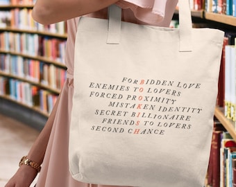 Romance Reader Bookish Tote Bag Booktok Literary Tote Romance Roman Bibliothek Tasche Reading Tote Bag Bookish Things Tote Bag Ästhetische