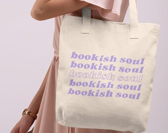 Bookish Soul Library Bag Bookish Tote Bag Reading Tote Bag Booktok Retro Tote Bag Trendy Bag Y2K Bag Tote Bag Estética Literária Tote