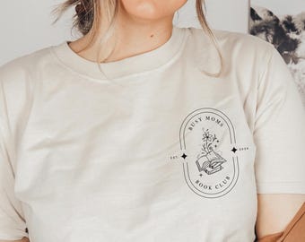 Busy Moms Book Club Pocket Design Tshirt - Custom