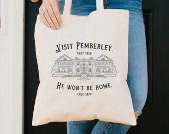 Pride and Prejudice Tote Bag Bookish Tote Bag Jane Austen Tote Bag Book Tote Bag Jane Austen Gifts Literary Tote Bag Library Tote Bag