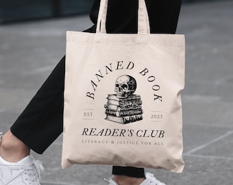 Banned Books Tote Bag Book Club Tote Bag Read Banned Books Bookish Tote Bag Book Tote Bag Reading Tote Bag Library Tote Bag Booktok Merch