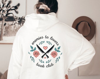 Enemigos a los amantes sudadera con capucha Dark Romance sudadera con capucha Bookish sudadera con capucha Bookish sudadera Romance Book Merch Book sudadera con capucha Booktok sudaderas