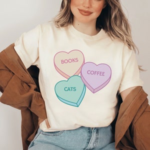 Books Coffee Cats Reading Shirt Bookish Shirt Book Club Shirt Romance Reader Bookish Merch Booktok Merch Romance Novel Shirt Book Merch