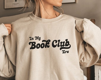 Boekenclub-sweatshirt Lees-sweatshirt met ronde hals Boekenliefhebber-sweatshirt Boek-merch Lees-sweatshirt Lees-sweatshirt Booktok Merch