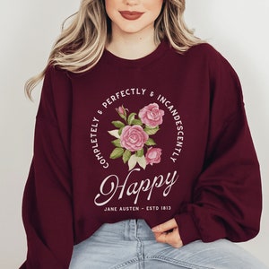 Pride and Prejudice Sweatshirt Jane Austen Crewneck Bookish Sweatshirt Jane Austen Sweatshirt Book Sweatshirt Literary Sweatshirt Book Club