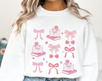Coquette Bookish Sweatshirt Romance Book Merch Book Merch Romance Reader Book Sweatshirt Booktok Sweatshirt Romance Sweatshirt Bookish Merch