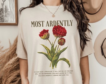 最も熱烈な高慢と偏見ジェーン・オースティンシャツ本好きシャツジェーン・オースティンTシャツライトアカデミアシャツ文学シャツ文学シャツ