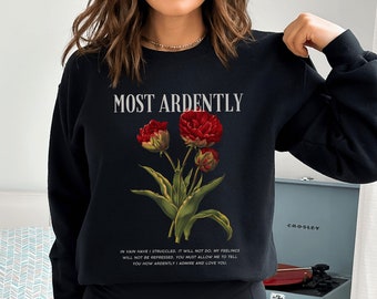 Más Ardientemente Jane Austen Sudadera Orgullo y Prejuicio Regalo Bookish Sudadera Libro Sudadera Literatura Sudadera Jane Austen Merch