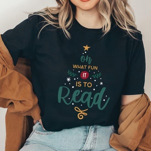 Reading Shirt Christmas Shirt Bookish Shirt Book Club Gifts Holiday Shirt Book Merch Bookish Merch Booktok Merch Bibliophile Gifts