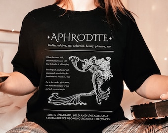 Aphrodite Greek Mythology Shirt Greek Goddess Light Academia Shirt Book Merch Dark Academia Shirt Romance Reader Light Academia Book Club