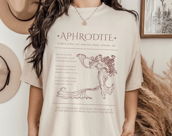 Aphrodite Shirt Greek Goddess Greek Mythology Shirt Light Academia Shirt Book Merch Dark Academia Shirt Light Academia Book Club Gifts