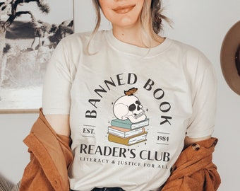 Banned Books Shirt Bookish Shirt Book Club Gifts Read Banned Books Library Shirt Light Academia Shirt Book Merch Bookish Merch Reading Shirt