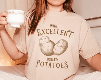 Qué excelentes papas hervidas Orgullo y prejuicio Camisa Jane Austen Camisa literaria Camisa librería Jane Austen Camiseta Jane Austen Regalos