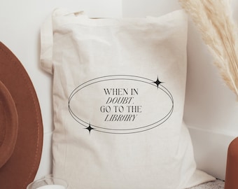 Library Tote Bag Book Tote Bag Literary Tote Bag Library Bag Bookish Tote Bag Reading Tote Bag Book Club Gifts Bookish Merch Book Merch