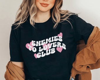 Enemies to Lovers Club Bookish Shirt Romance Reader Booktok Merch Smut Shirt Dark Romance stfuattdlagg Book Merch Bookish Merch Smut Books