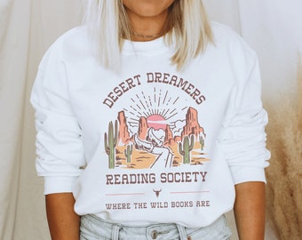 Bookish Crewneck Western Crewneck Reading Sweatshirt Western Sweatshirt Book Sweatshirt Booktok Merch Bookish Sweatshirt Book Club Gifts