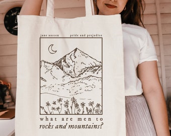 Pride and Prejudice Tote Bag Jane Austen Tote Bag Literary Tote Bag Jane Austen Tote Bookish Tote Bag Reading Tote Bag Jane Austen Gifts