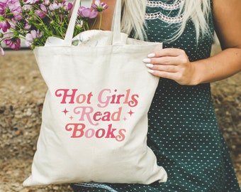 Hot Girls Read Books Reading Tote Bag Bookish Tote Bag Book Club Tote Bag Library Tote Bag Book Tote Bag Book Lover Tote Bag Bookish Merch