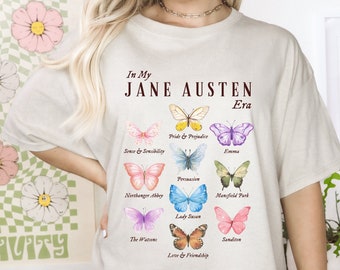 Jane Austen Camisa Orgullo y Prejuicio Camisa Literaria Camisa Bookish Jane Austen Camiseta Libro Merch Jane Austen Regalos Literatura Camisa