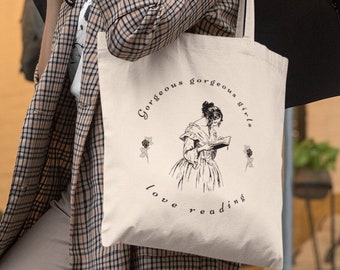 Bolsa tote de leitura Bolsa tote acadêmica Bolsa tote moderna Bolsa tote Booktok Bolsa estética Bolsa de biblioteca Bolsa estética Bolsa literária Bolsa literária Dark Academia