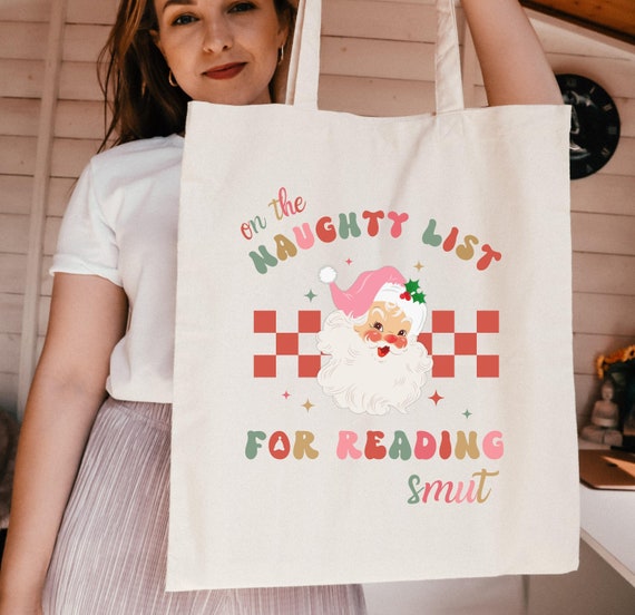 Smut Reader Bookish Tote Bag Romance Reader Christmas Tote Bag Bookish Merch Library Bag Bibliophile Gifts Library Tote Bag Book Tote Bag