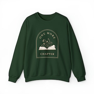 Reading Sweatshirt Book Sweatshirt Booktok Dark Academia Clothing Books Sweatshirt Light Academia Bookish Sweatshirt Dark Academia Clothes Forest Green