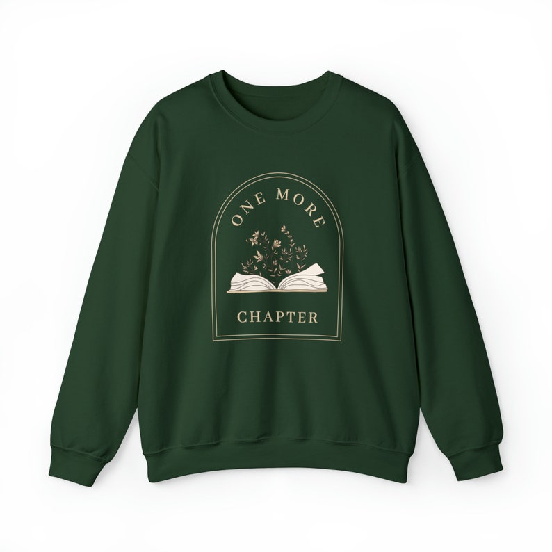 Reading Sweatshirt Book Sweatshirt Booktok Dark Academia Clothing Books Sweatshirt Light Academia Bookish Sweatshirt Dark Academia Clothes Forest Green