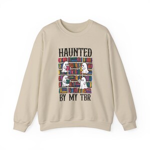 Haunted By My TBR Bookish Sweatshirt Spooky Readers Sweatshirt Book Sweatshirt Spooky Books Merch Halloween Crewneck Bookish Crewneck image 8