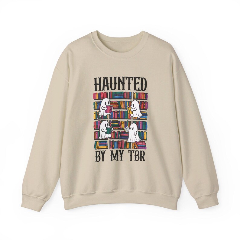 Haunted By My TBR Bookish Sweatshirt Spooky Readers Sweatshirt Book Sweatshirt Spooky Books Merch Halloween Crewneck Bookish Crewneck image 8